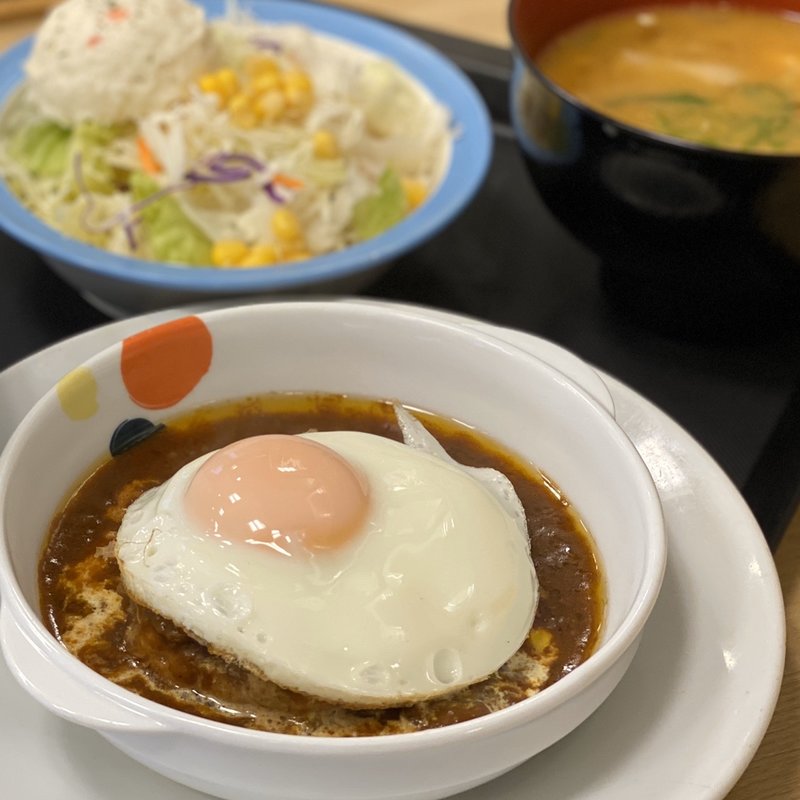 ブラウンエッグ定食(松屋 佐久店 )