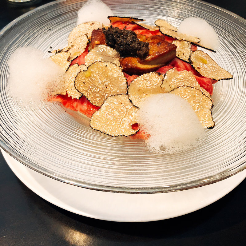 和牛、フォアグラ、トリュフの瞬間スモークコンソメスープ茶漬け(創作ビストロ la planche（ラ・プランシュ）)