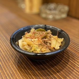 そぼろと白菜の煮物(まほろば立ち呑み)
