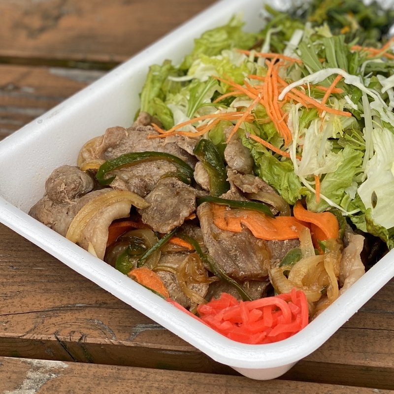 豚の生姜焼へ(写楽 )