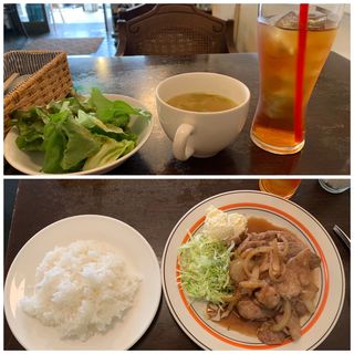 ポークジンジャー(日替わり定食)(カフェ misty （ミスティー）)