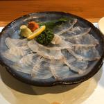 ヒラメ刺(塩梅)