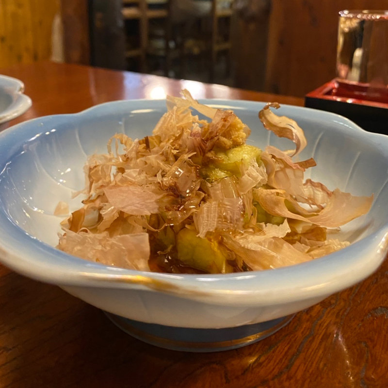 揚出し茄子(田舎茶屋)