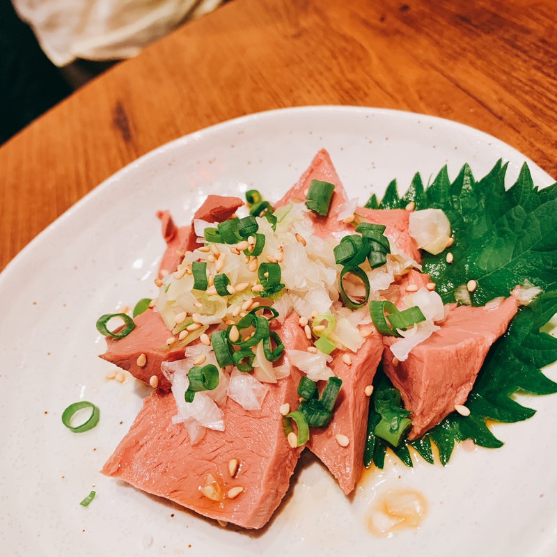 和牛ハツネギポン酢(立飲みカドクラ)