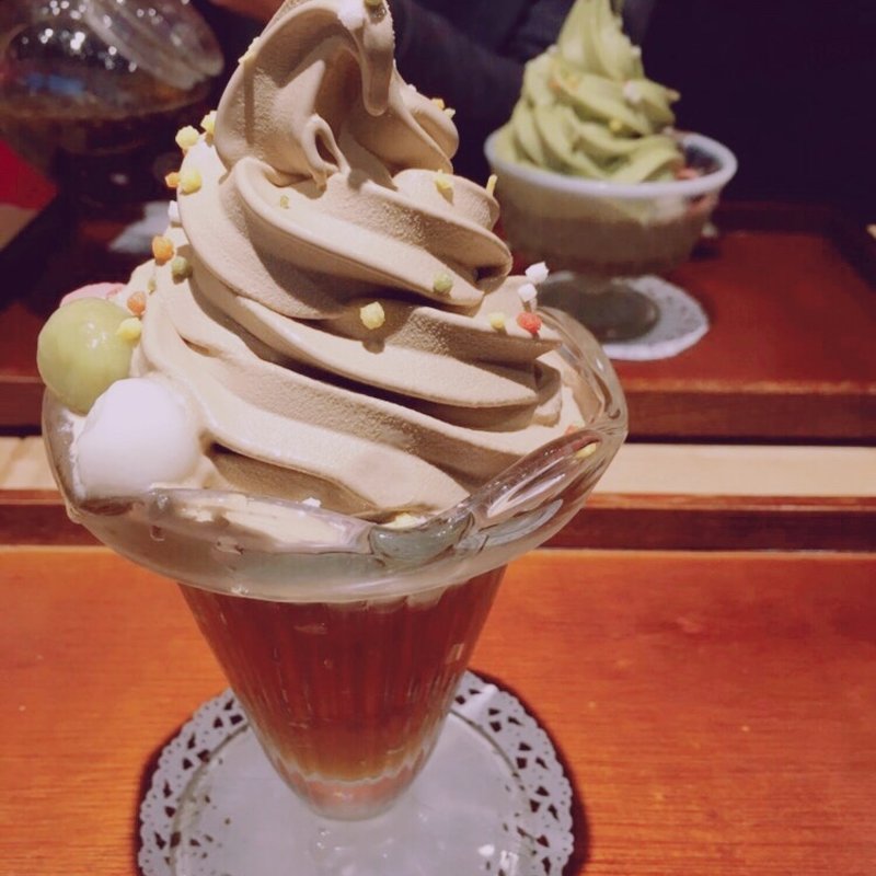 べっぴんほうじ茶ゼリーソフト　(和カフェ Tsumugi ラスカ茅ケ崎店)