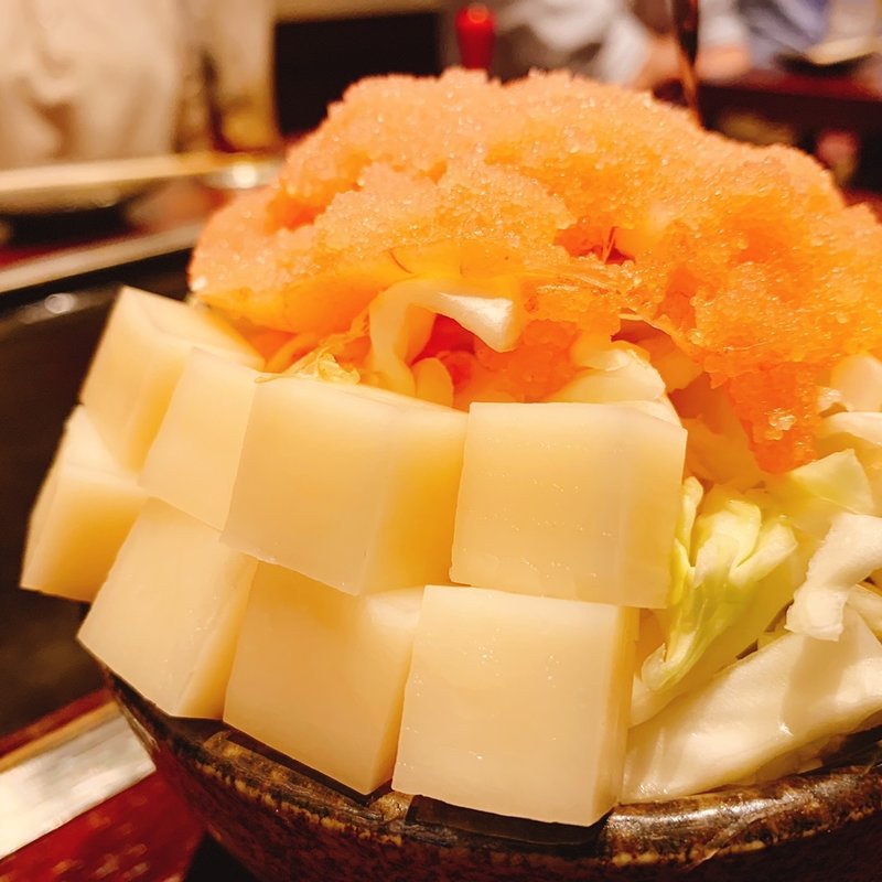 明太子もちチーズ　もんじゃ(月島もんじゃ もへじ 本店)