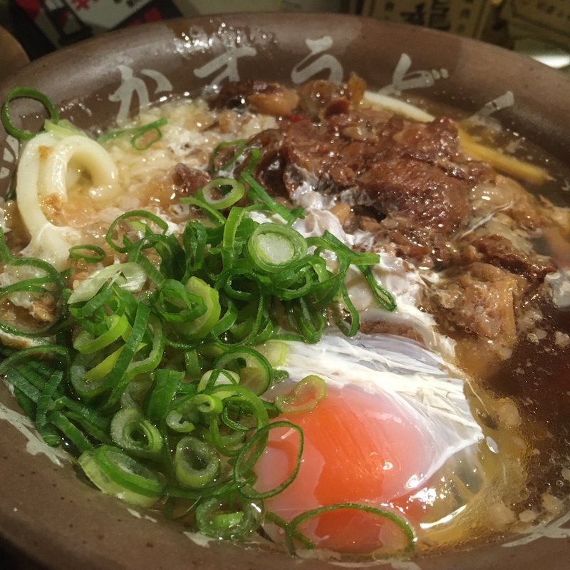 かすうどん(焼肉ホルモン 龍の巣 心斎橋モトミセ)