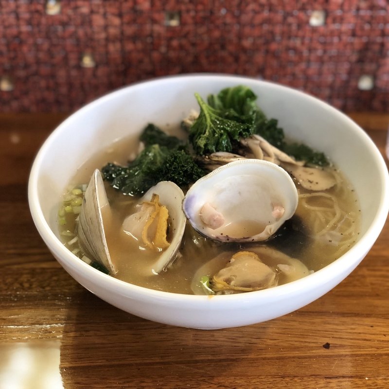 ホンビノス貝の汁そば(桃畑shinka)