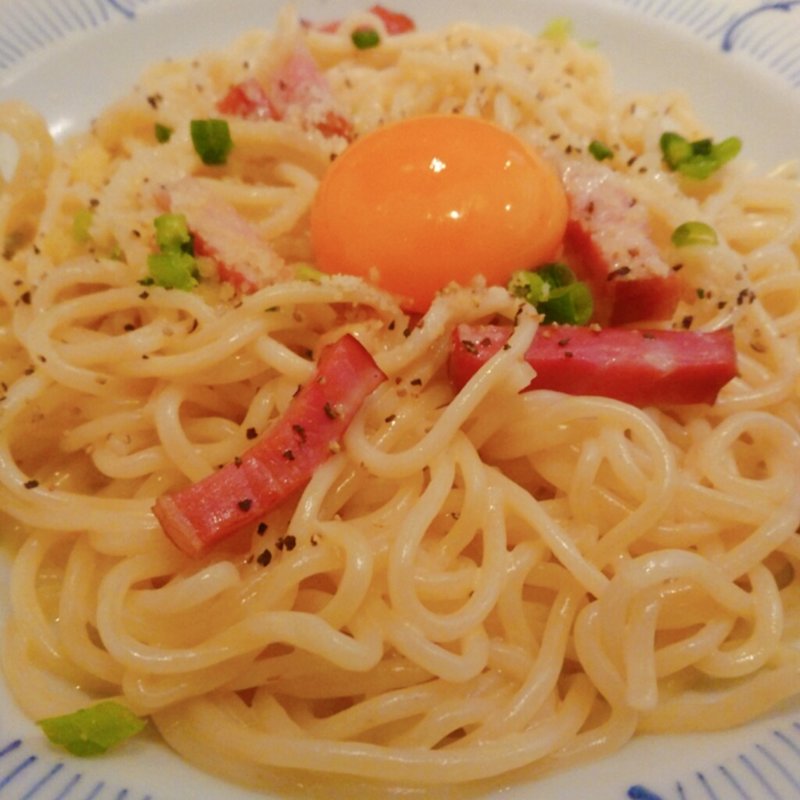 厚切りベーコンのカルボナーラ鎌倉風(鎌倉パスタ センター南店)