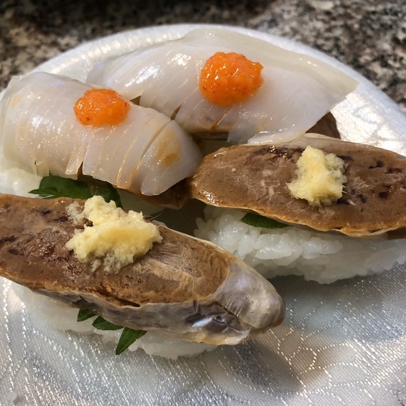 イカ肝握り(太助寿司 米沢店 )