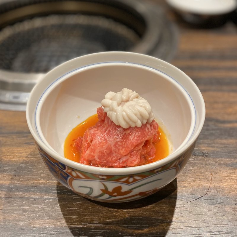 和牛と白子のハーモニー(焼肉 みつ星)