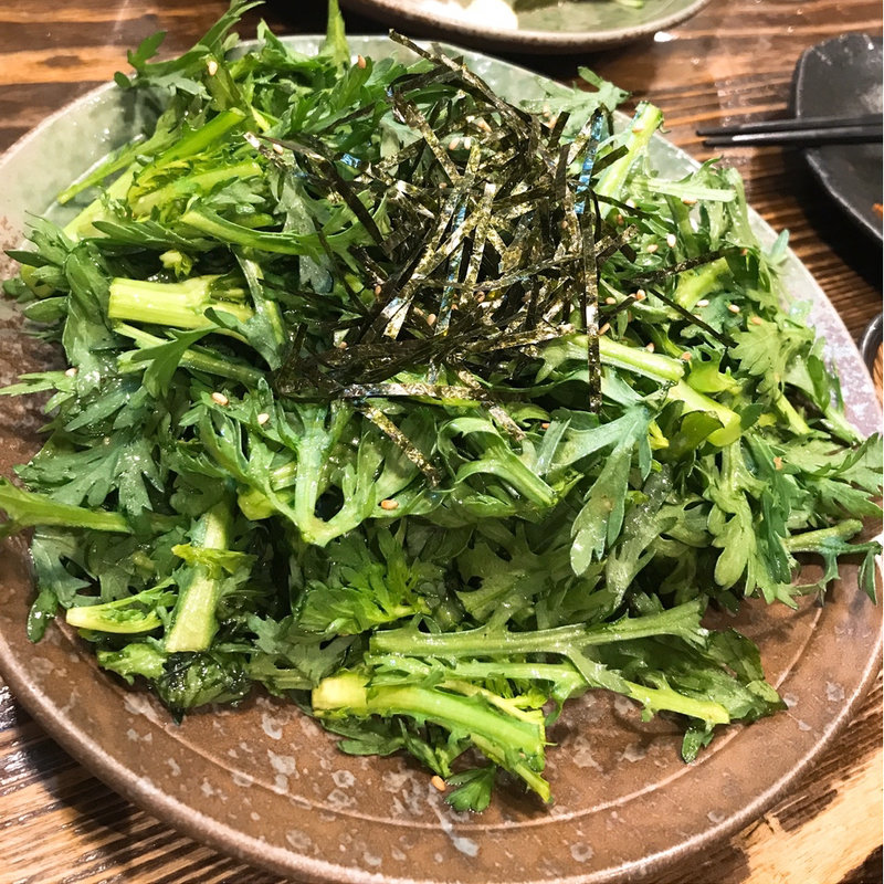 会津産春菊サラダ(門前仲町 彦酉 )