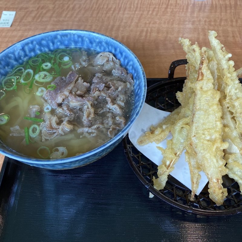 にくごぼう天うどん(うどん 白木商店)