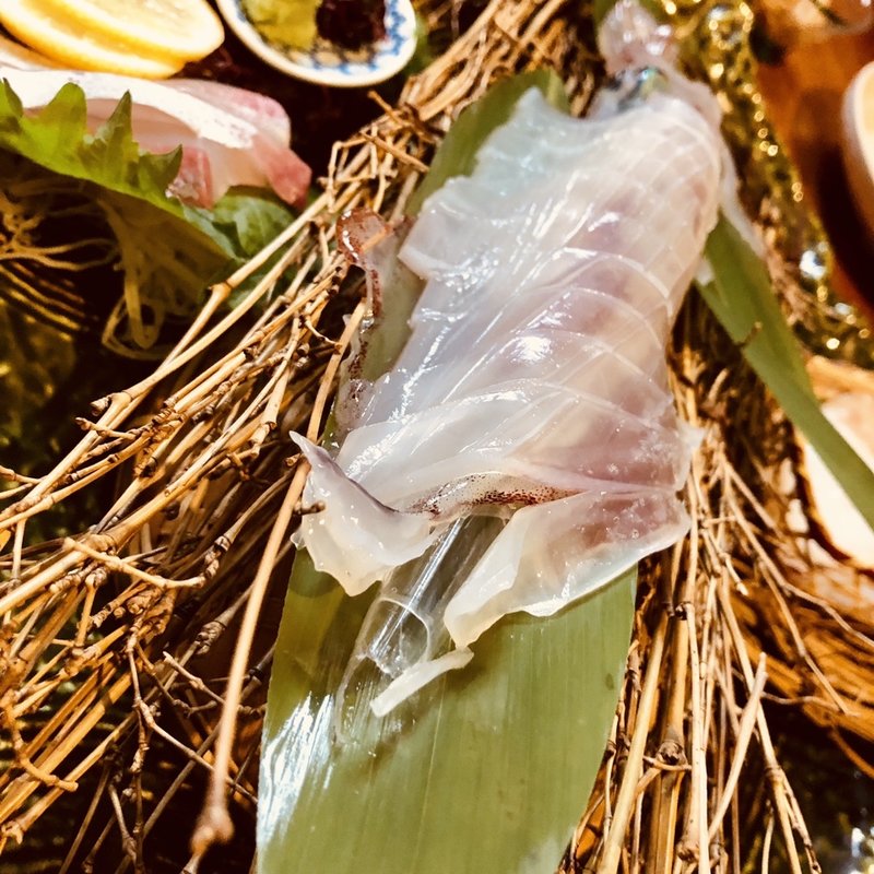 イカの活造り(個室 水炊き善哉（ぜんざい）)