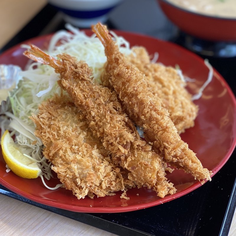 海老・ヒレ・メンチカツ定食(かつや 長野七瀬店 )