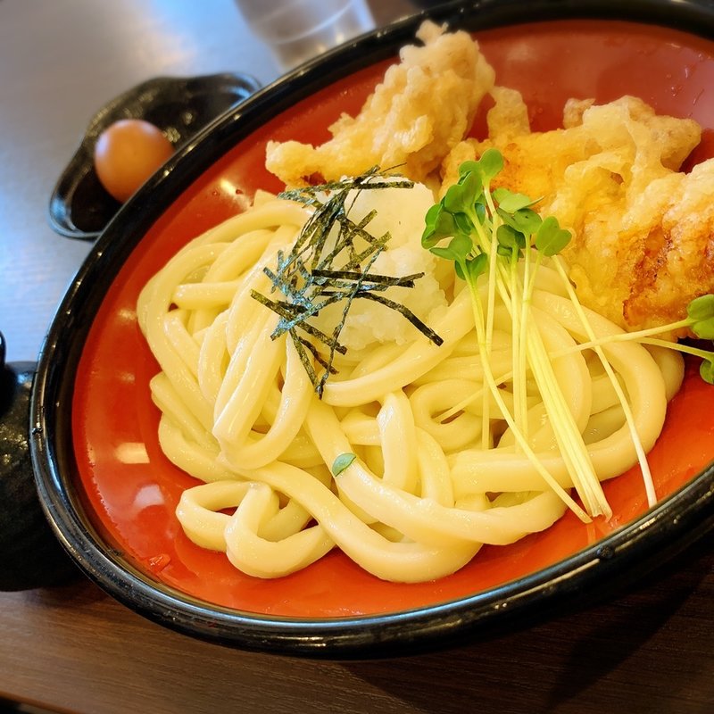 かしわぶっかけうどん(ふじ家うどん)