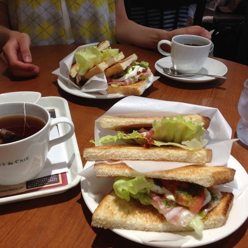 パンチェッタとマスカルポーネのサンド(カフェ・ド・クリエ 高槻阪急スクエア店)