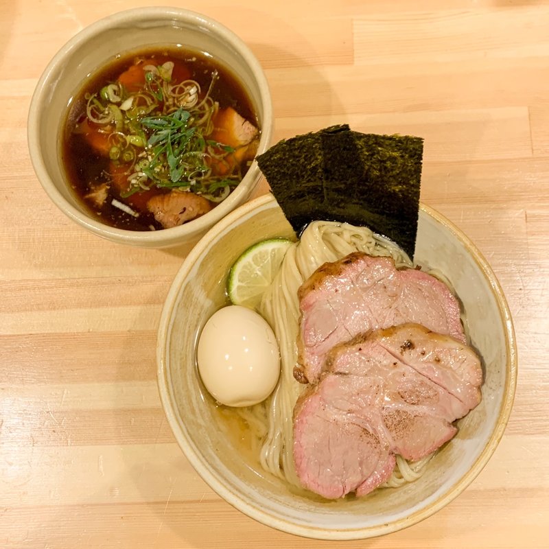 鰹昆布出汁 特製・醤油つけ麺(迂直 （ウチョク） )