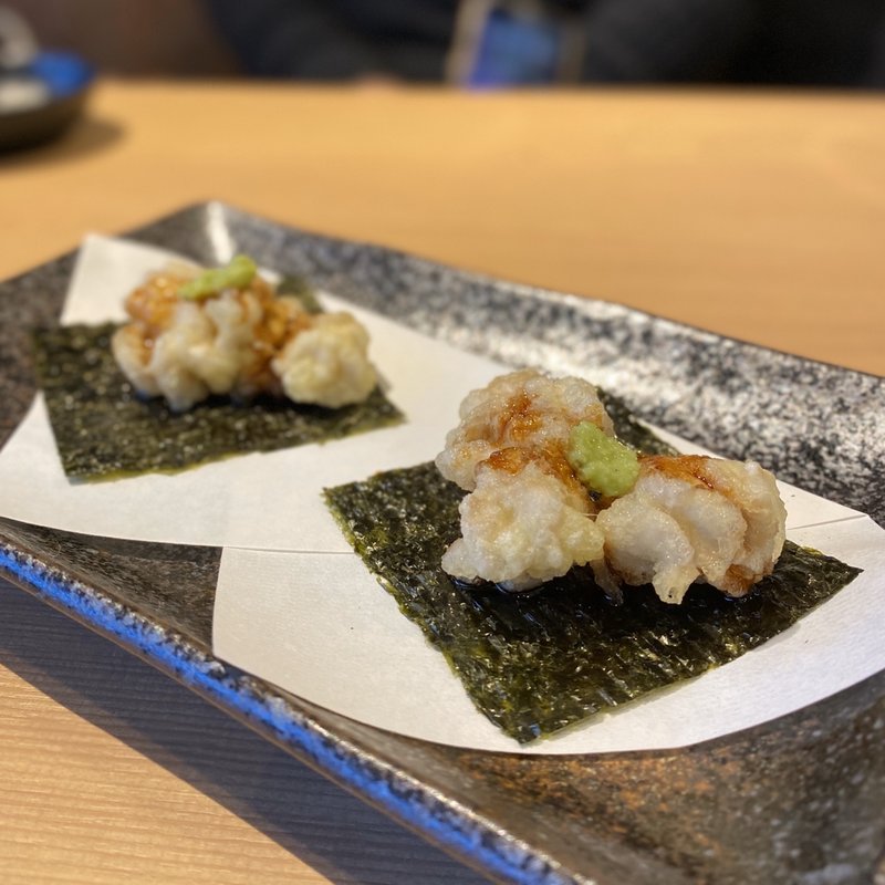 白子軍艦(天ぷらとワイン 小島 名駅2号店)