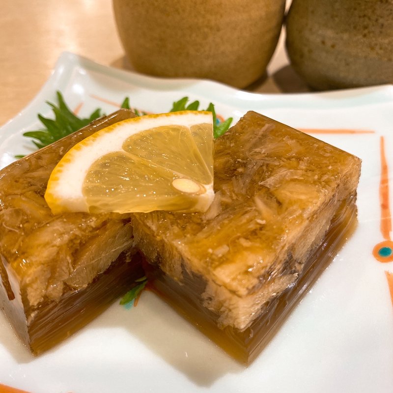 お魚の煮凝り(手打ち蕎麦 雷鳥)