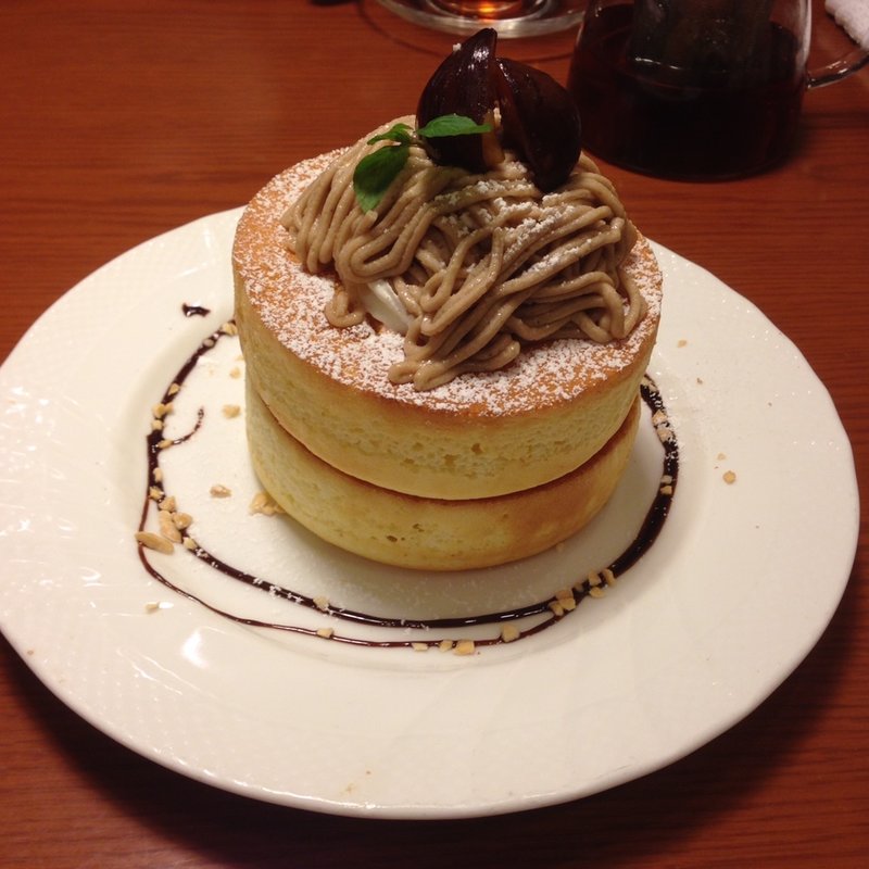 モンブランパンケーキ(星乃珈琲店 ホワイティうめだ店)