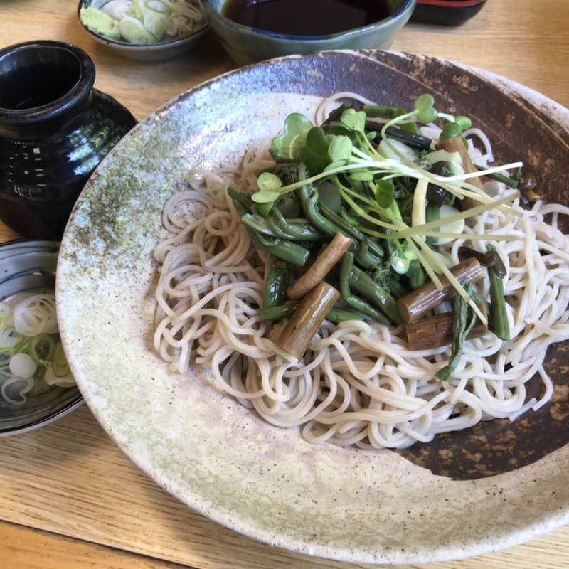 冷し山菜そば(八起)