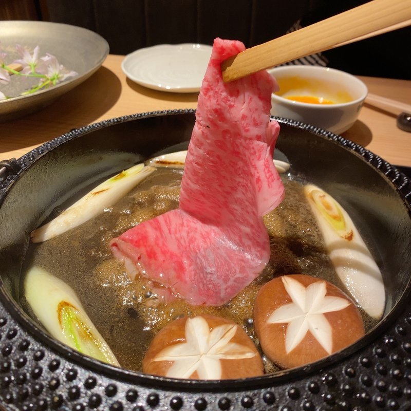 極上飛騨牛すき焼き(最飛び飛騨牛 しゃぶすき家 馬喰一代 名古屋WEST)