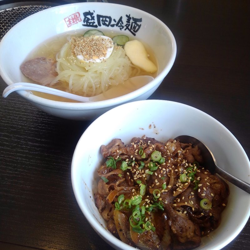 カルビ丼セット(やまなか家　水沢日高店)