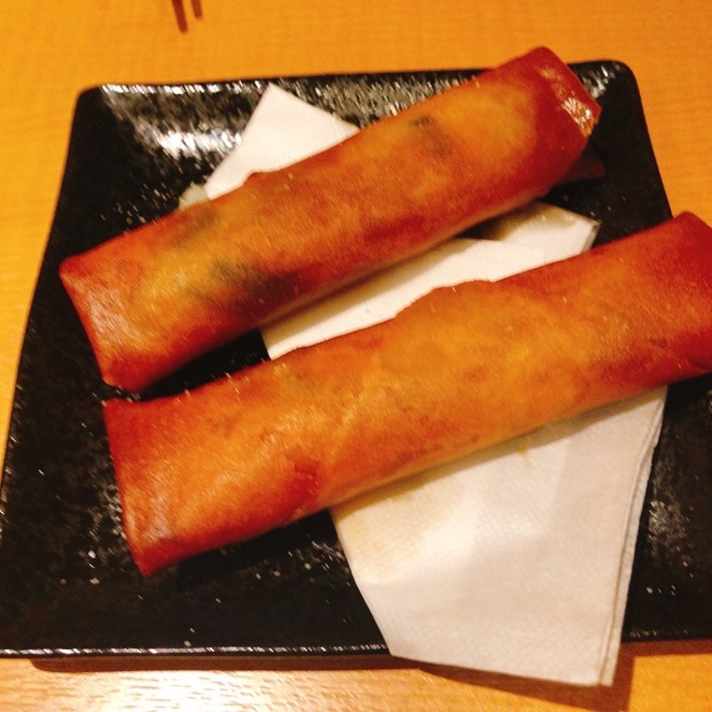 山の幸と海老の春巻き(居酒屋 ごん)