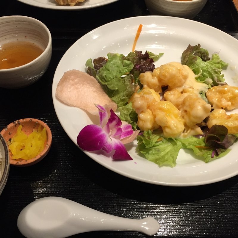 エビマヨ定食(けむり屋＆フラワー 本店)