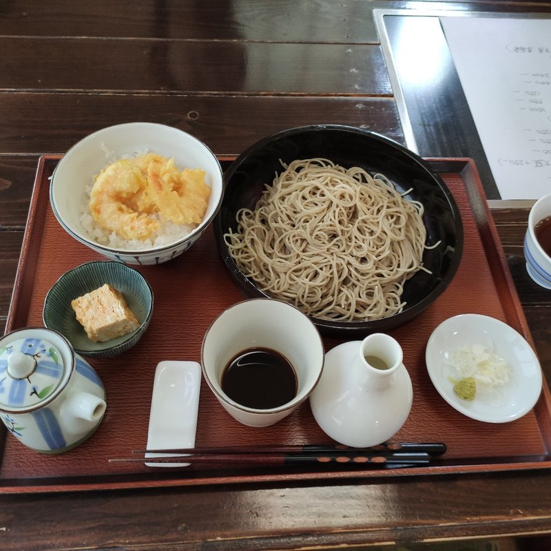 せいろそば 小エビ天丼セット(そば処 みやこ)