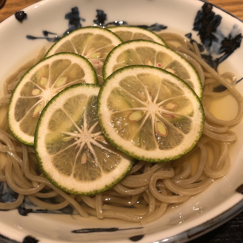 かぼす蕎麦(九頭龍蕎麦 はなれ)