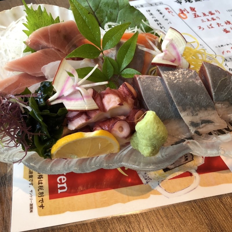 #刺身五点盛り(天海のろばた （てんかいのろばた）)