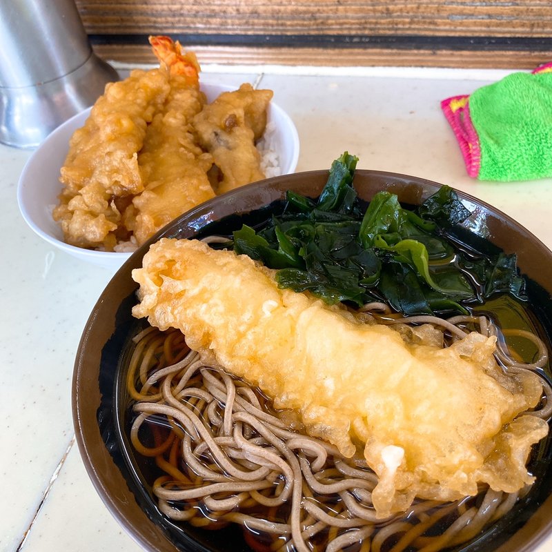 ミニ天丼セット ＋ イカ天(江戸丸 )