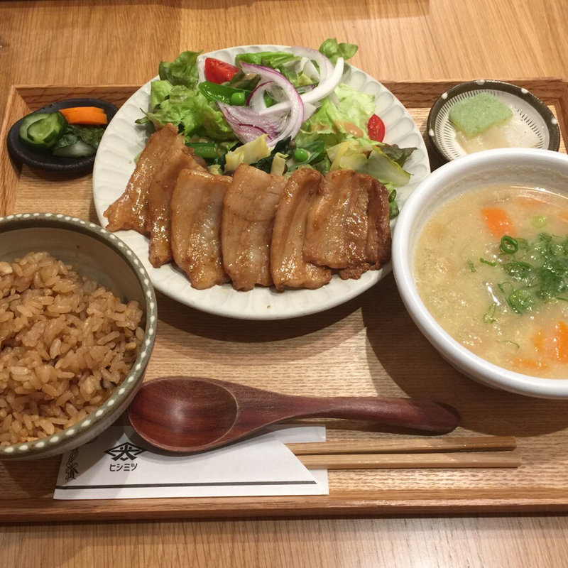 村定食 しょうが焼き(ヒシミツ醤油　磯上出張所)
