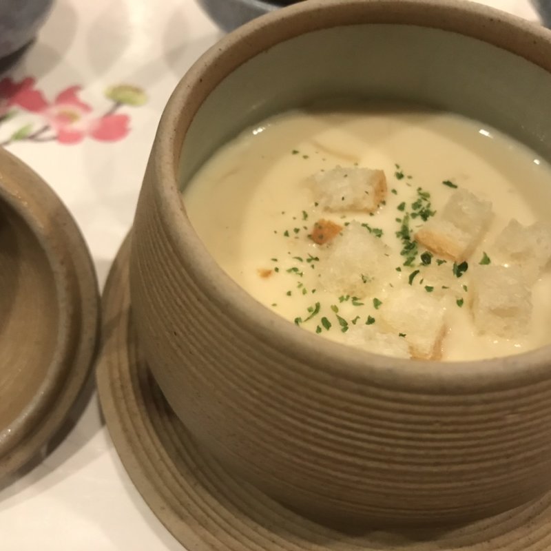 オニオンのクリームスープ　ショートコース(テッパンステーキハウス　青山 （Teppan Steak House 青山）)