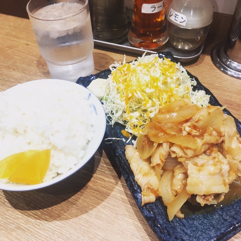 しょうが焼き定食(らーめんとしょうが焼き あの小宮)