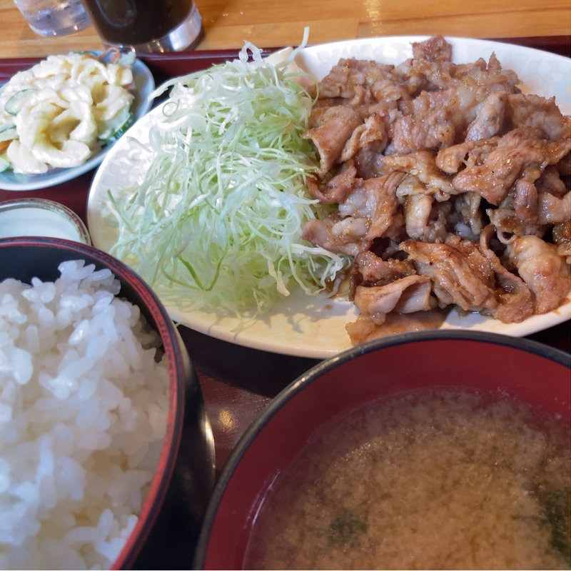 生姜焼き定食大盛り+マヨネーズ(とちぎや )