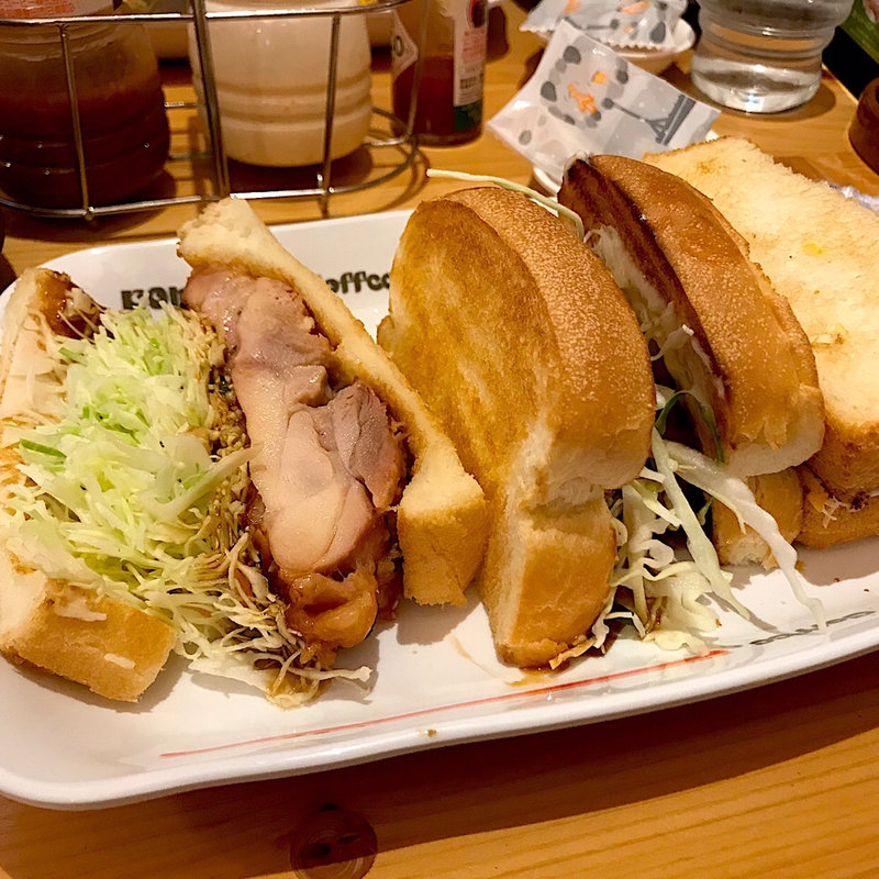 あみ焼きチキンホットサンド(コメダ珈琲店 仙台富沢店)