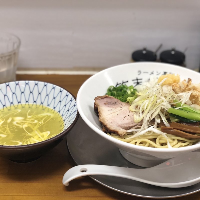 ガーリック醤油の牛油そば(ラーメン専科 竹末食堂)