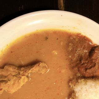 チキンとビーフのあいがけ(辛口飯屋 森元 )