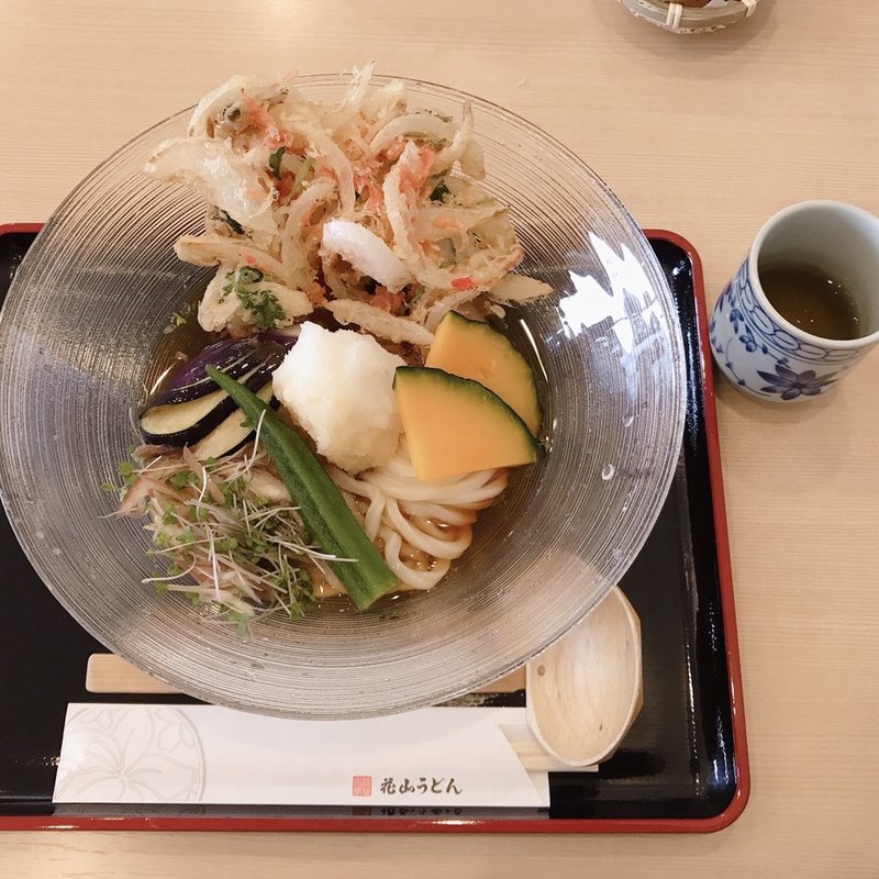 夏野菜とかき揚げのおろし冷かけ[夏限定メニュー][数量限定](花山うどん 本店)