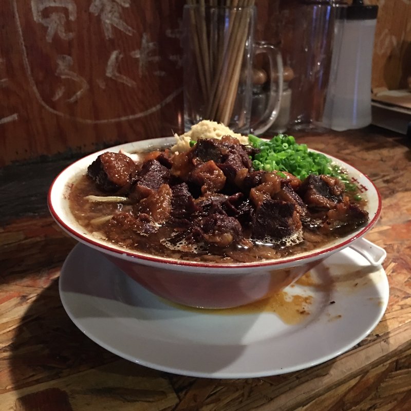 牛スジバラカス男そば(男そば 連獅子 )