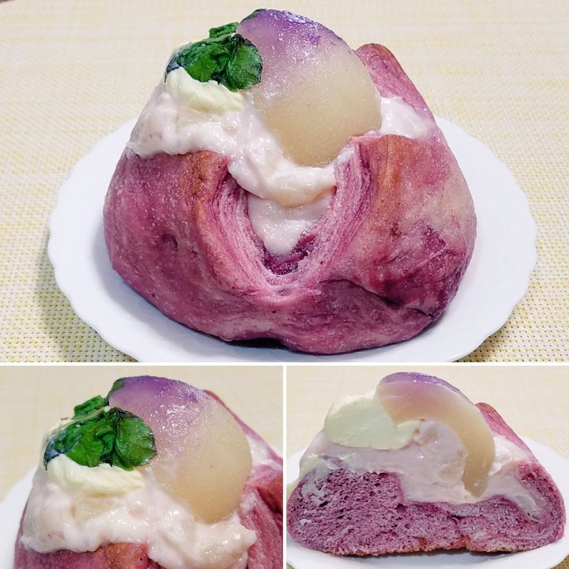 桃マスカルポーネのベーグル(ブランジェリーケン)