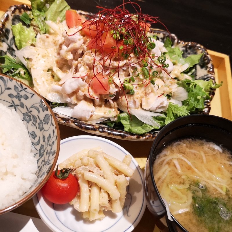 豚しゃぶ定食(やさいと、 )