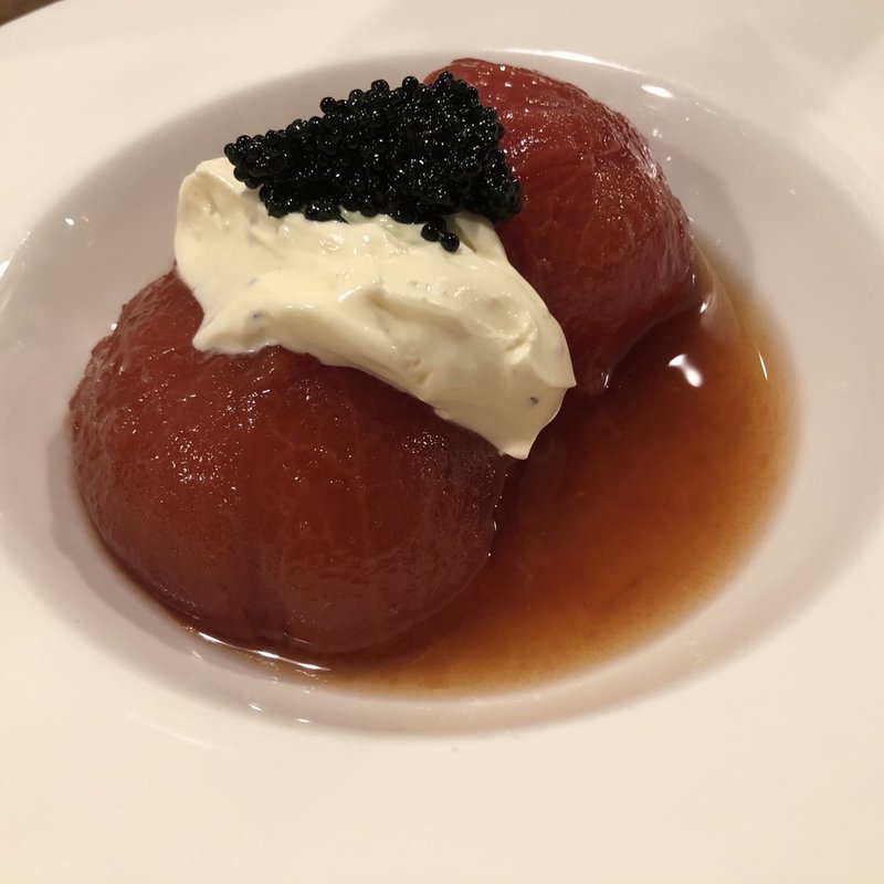 今日のトマト料理(泡包シャンパンマニア)