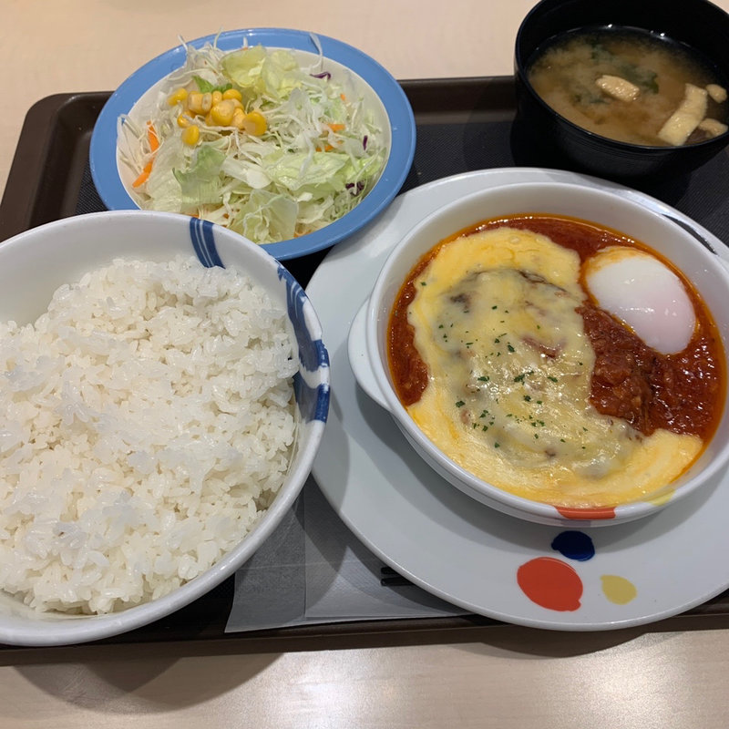 うまトマチーズハンバーグ定食(松屋 新宿大ガード店 )