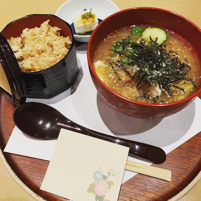 冷や汁と炊き込みごはん(茅乃舎 東京ミッドタウン店)