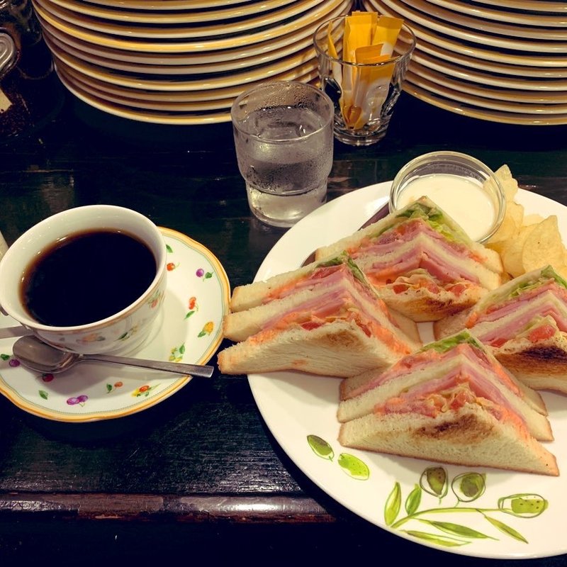 明太子ベーコンサンドセット(蝸牛庵 )