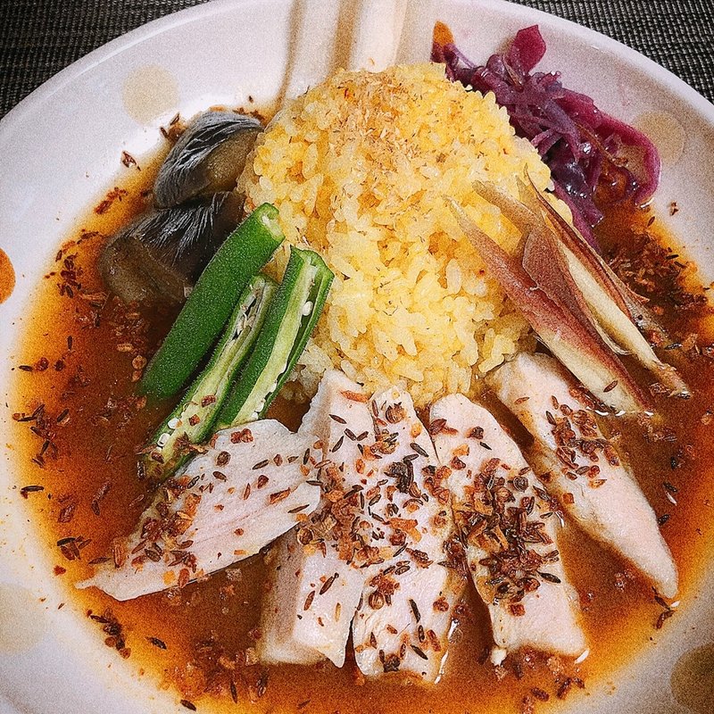 冷やしチキンカレー(すえ☆pi亭)